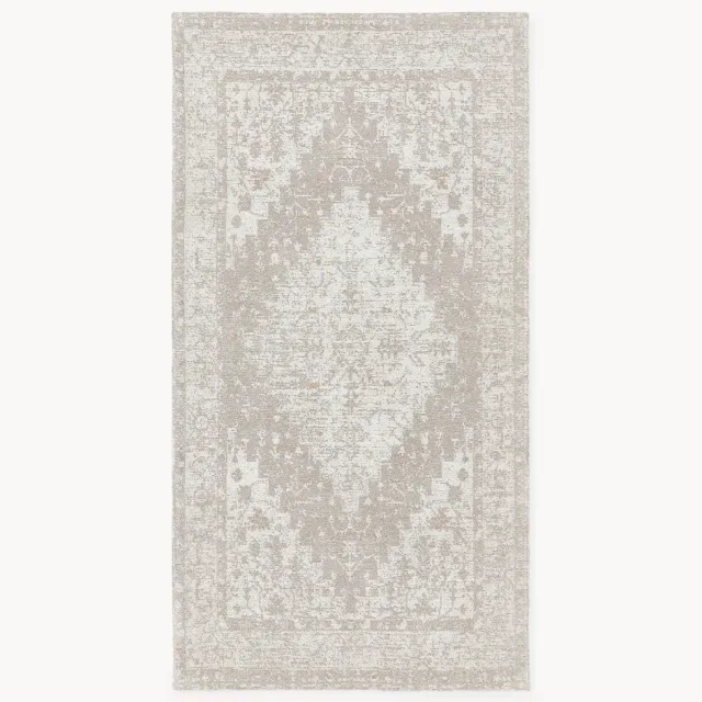 Westwing Collection Handgeweven chenille vloerkleed Neapel Grijs