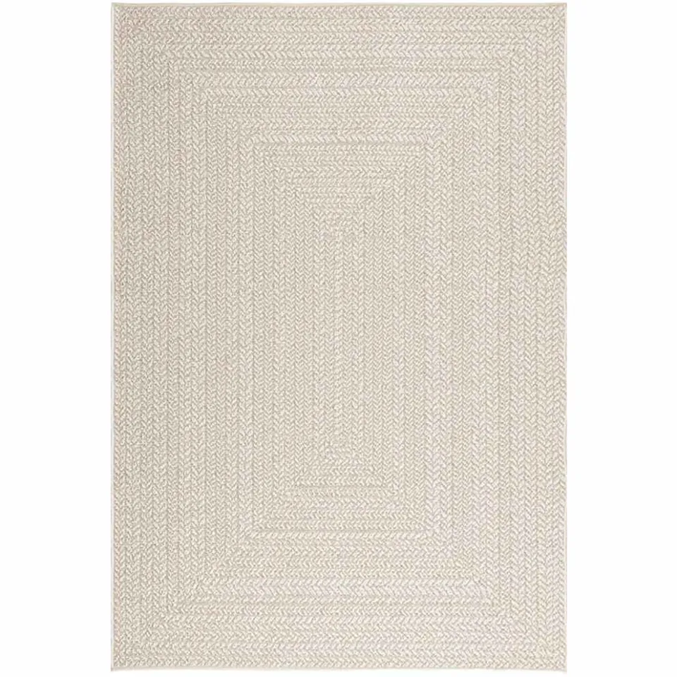 vidaXL Vloerkleed ZIZUR room binnen en buiten 140x200 cm jute look crème, foto 2