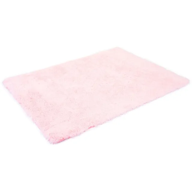 MCW Tapijt MCW-F69, shaggy loper met hoge pool, stof/textiel, donzig en zacht, 200 x 140 cm ~ roze