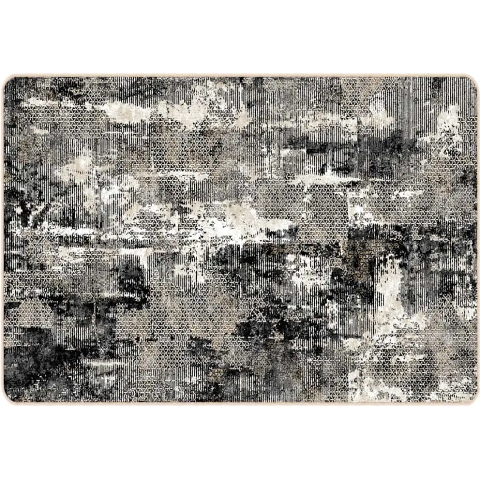 vidaXL Vloerkleed wasbaar 160x230 cm meerkleurig Grijs