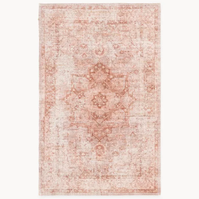 Westwing Collection Laagpolig juten vloerkleed Alisha Terracotta