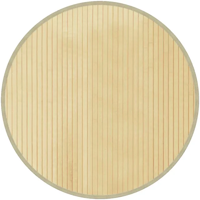vidaXL Vloerkleed - rond - 60 - cm - bamboe - lichtnaturel Licht natuurlijk