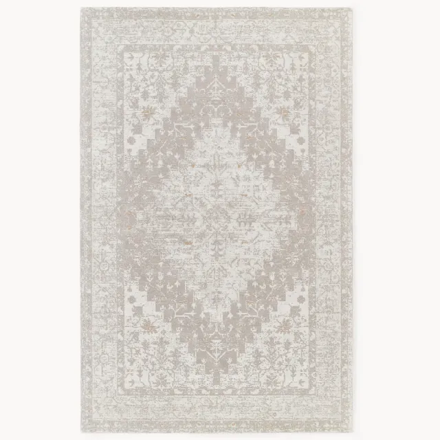 Westwing Collection Handgeweven chenille vloerkleed Neapel Grijs