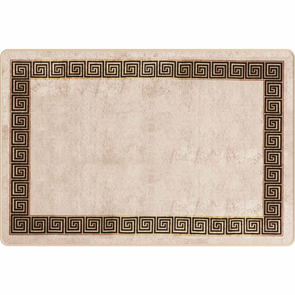 vidaXL Vloerkleedloper MARSA Beige en zwart 100 x 150 cm