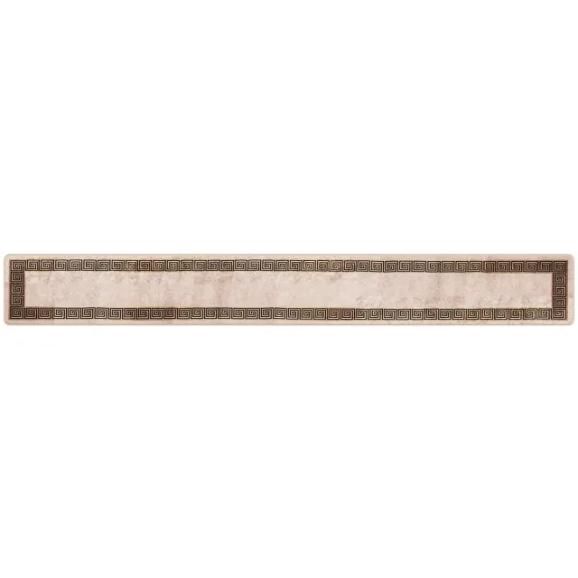 vidaXL Tapijt - Runner - MARSA - Beige - en - Zwart - 50 - x - 400 - cm - Polyester - en - PVC