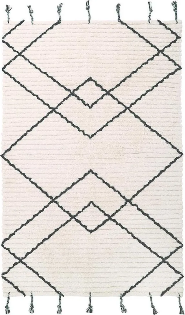 Nattiot Bohemian Viktor Black Small - Vloerkleed Voor Kinderkamer - 100 cm x 150 cm