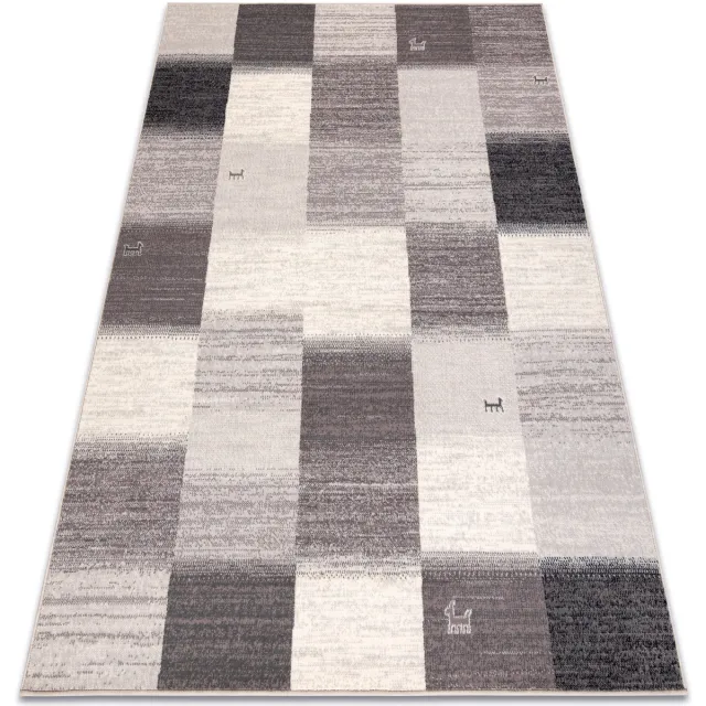 RUGSX Kleden Rugsx Tapijt Wol ANGEL 7961 / 52022 Geometrisch, 80x150 cm Beige