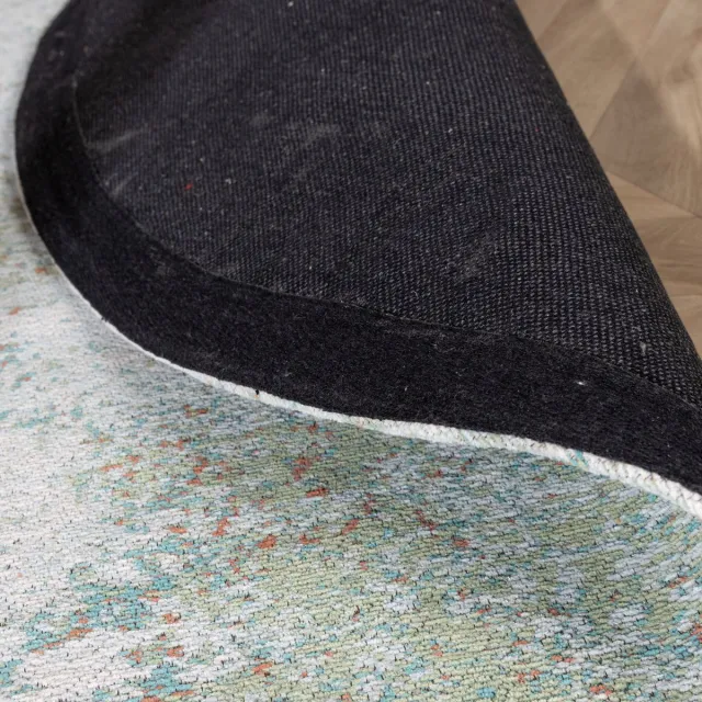 Studio Clarice Rond abstract vloerkleed - Candice Mint - Ø 80cm Mintgroen