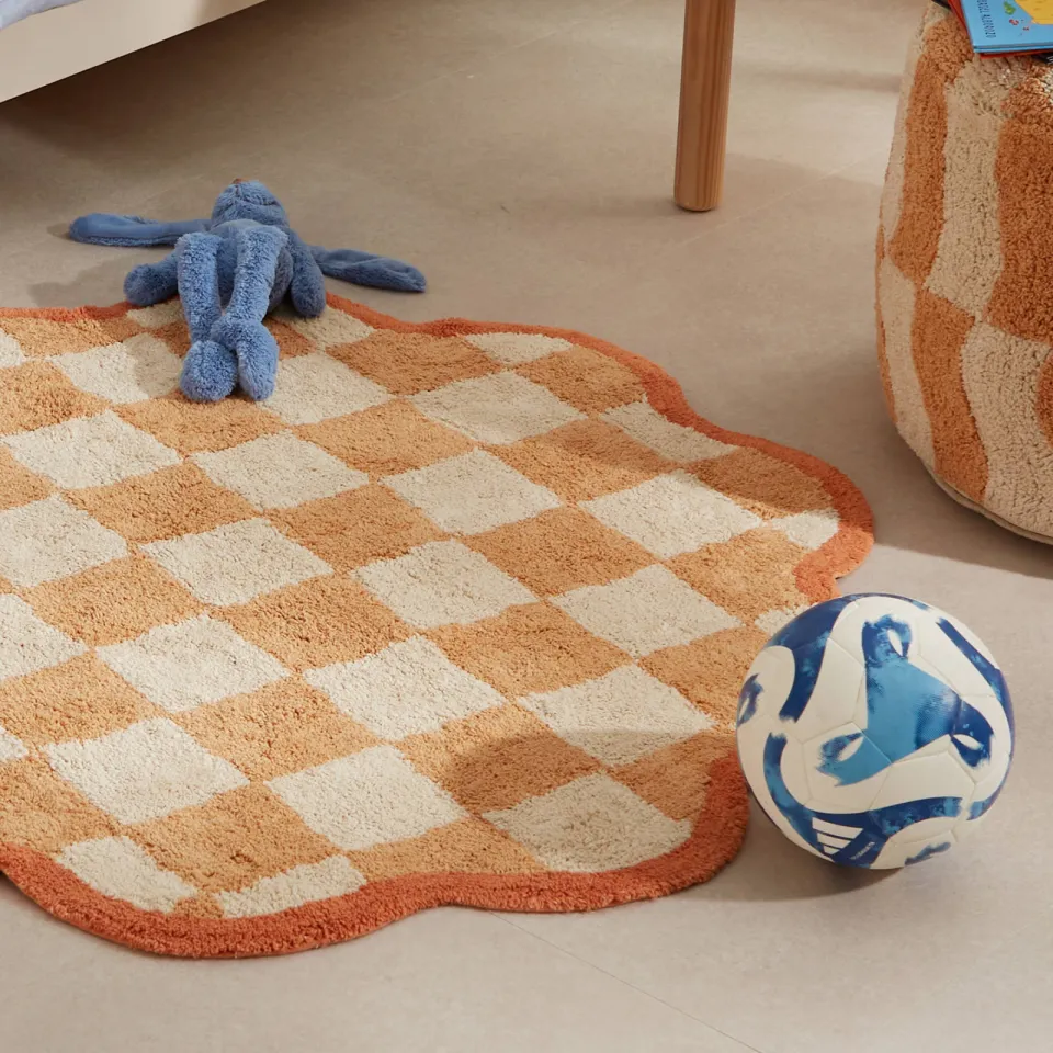 NOUS Kids Soof kindervloerkleed beige oranje, foto 3