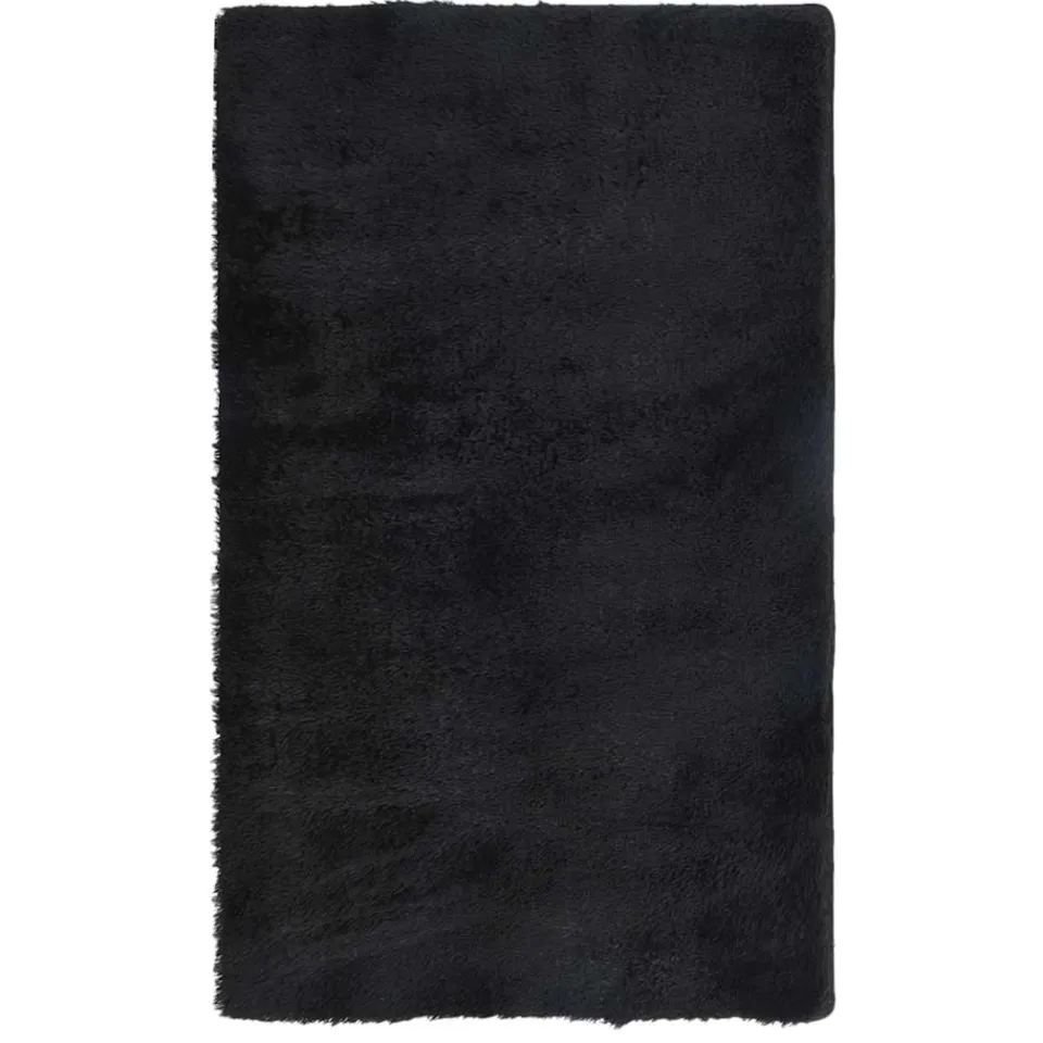 vidaXL Hoogpolig vloerkleed NAVARRA 60x100 cm polyester zwart, foto 3