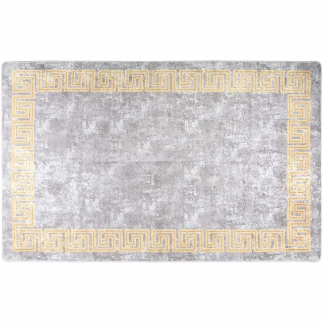 vidaXL Vloerkleed wasbaar 160x230 cm grijs