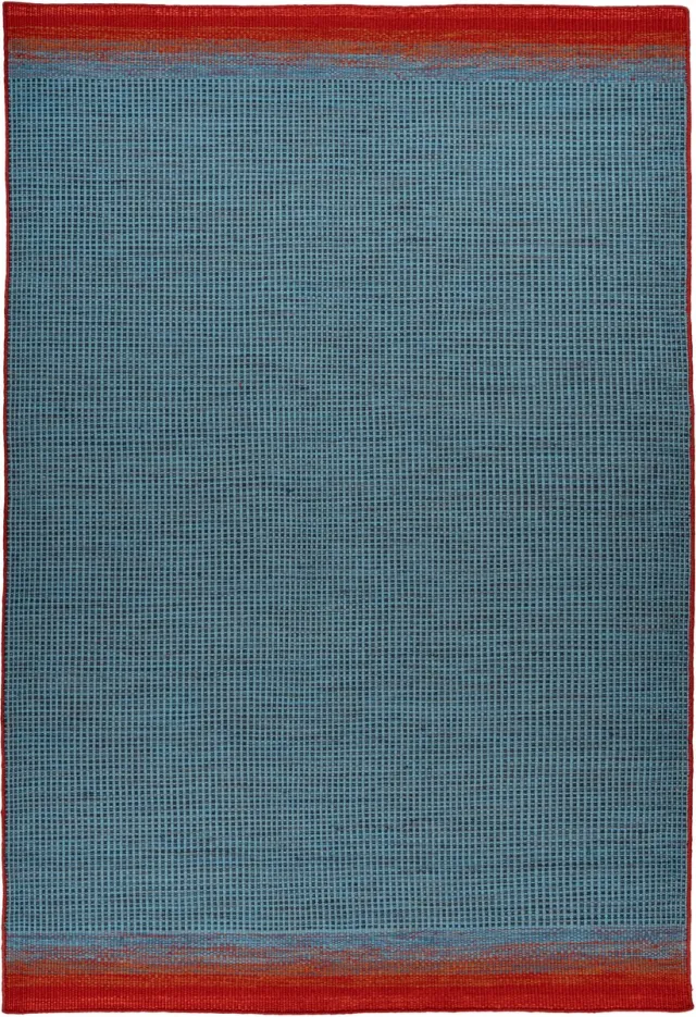Padiro laagpolig vloerkleed met zachte uitstraling - lichtblauw - modern effen ontwerp - voor vloerverwarming - van wol, katoen en viscose