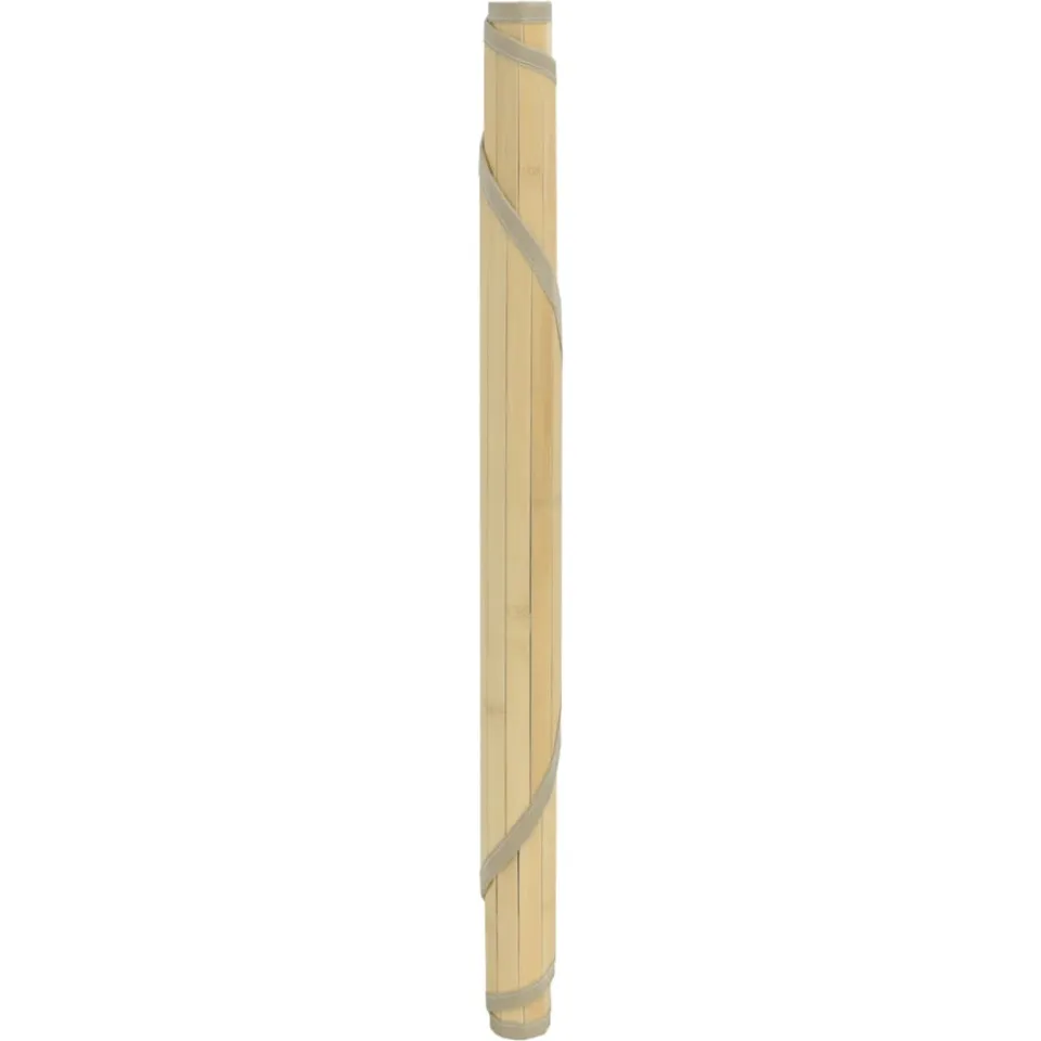 vidaXL Vloerkleed rond 80 cm bamboe lichtnaturel Beige