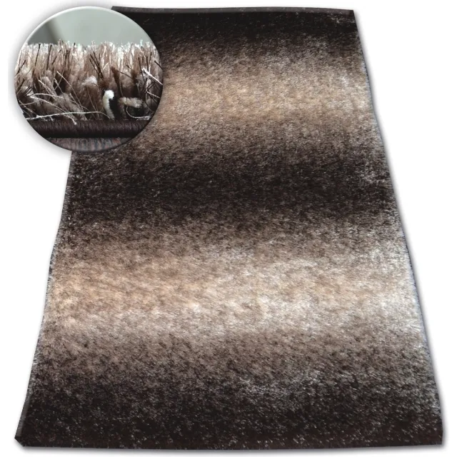 RUGSX Kleden Rugsx Tapijt Shaggy SPACE 3D B315 bruin 80x150 cm
