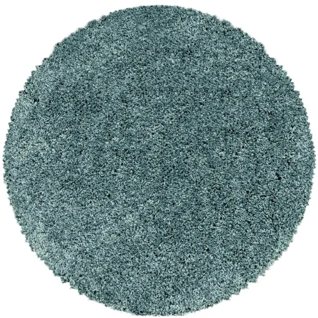 Dutch XXL Rond Hoogpolig Vloerkleed | Tapijt | Shaggy | Sydney | Uni | Aquablauw