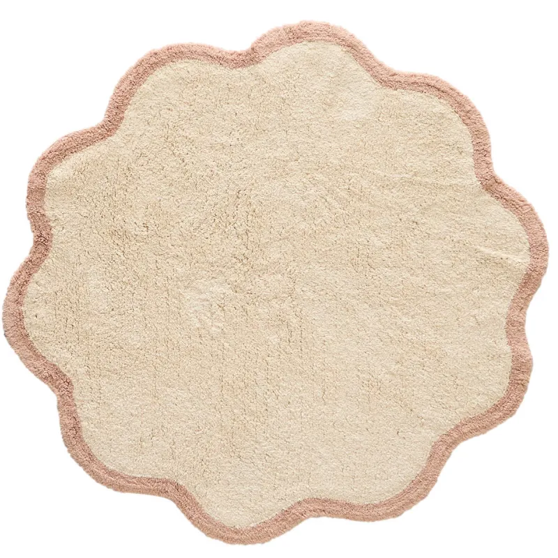 NOUS Kids Soof kindervloerkleed crème roze off white/roze
