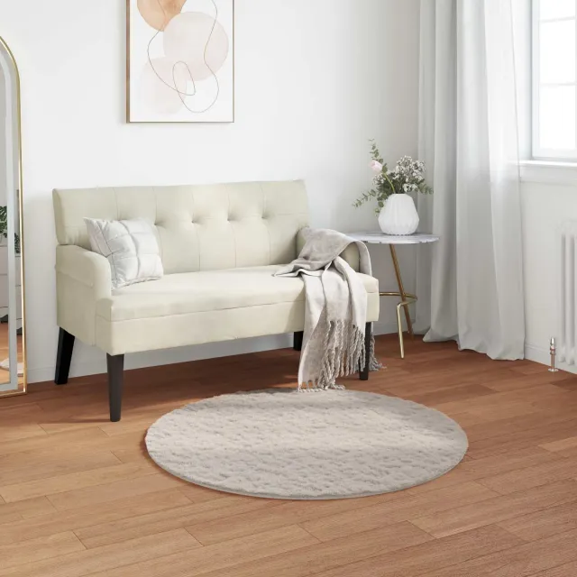 vidaXL Antislip vloerkleed van imitatie konijnenbont OLITE Beige, foto 2
