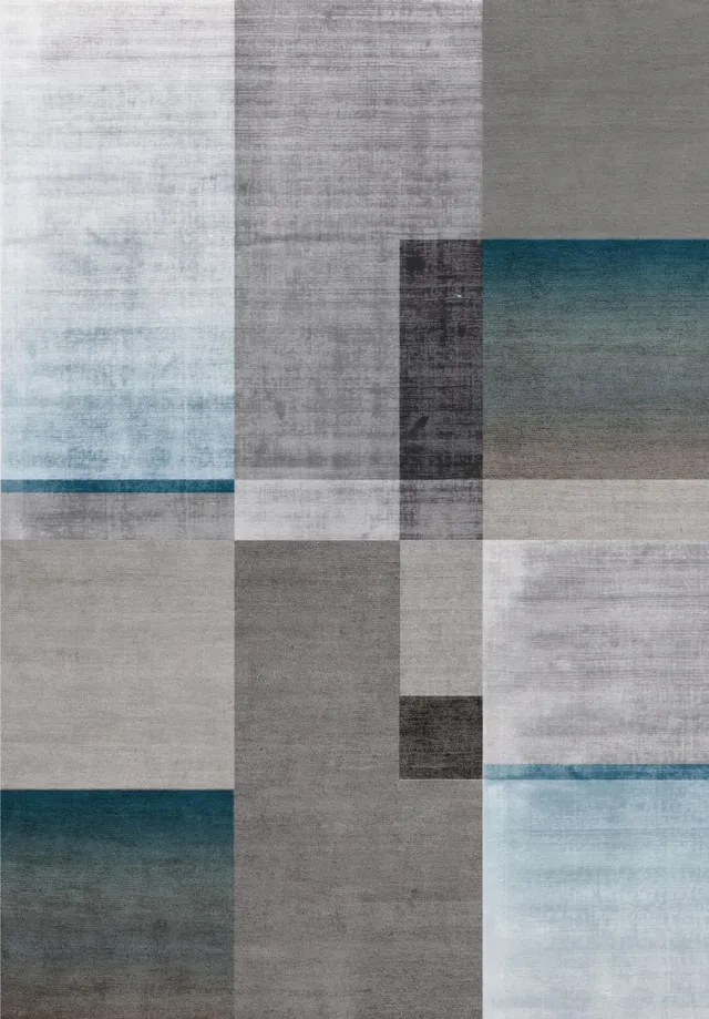 Vivace Vloerkleed Vivace Timelapse - Grijs/ Blauw - Tapijt - 230x160 cm - (29924)