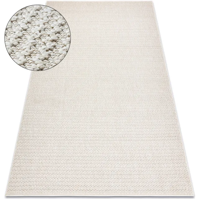 RUGSX Kleden Rugsx Tapijt JERSEY 19236 crème - structureel, lus 80x150 cm Beige