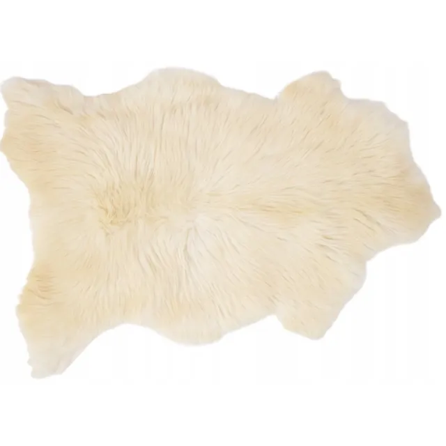 SKÓREX Grote Natuurlijke Witte Berg Schaap Huid - 150cm