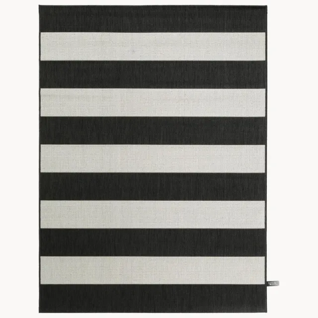 benuta In- & outdoor vloerkleed Metro Zwart, Wit