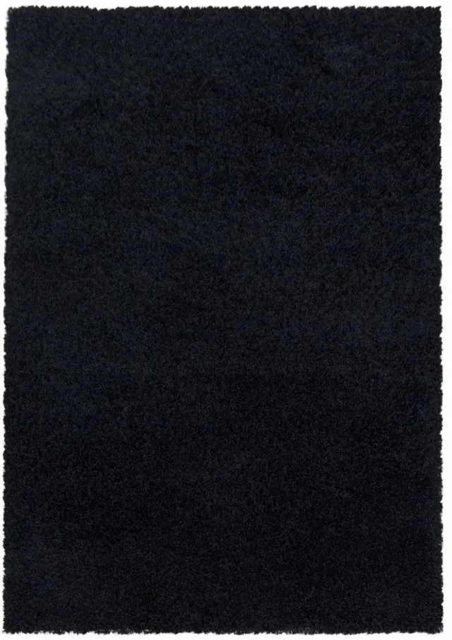 Dutch XXL Hoogpolig Vloerkleed | Tapijt | Shaggy | Sydney | Uni | Zwart | 140x200 cm