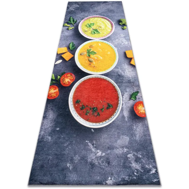 RUGSX Kleden Rugsx ANDRE 33290 tapijt wasbaar Sauzen keuken antislip Grijs