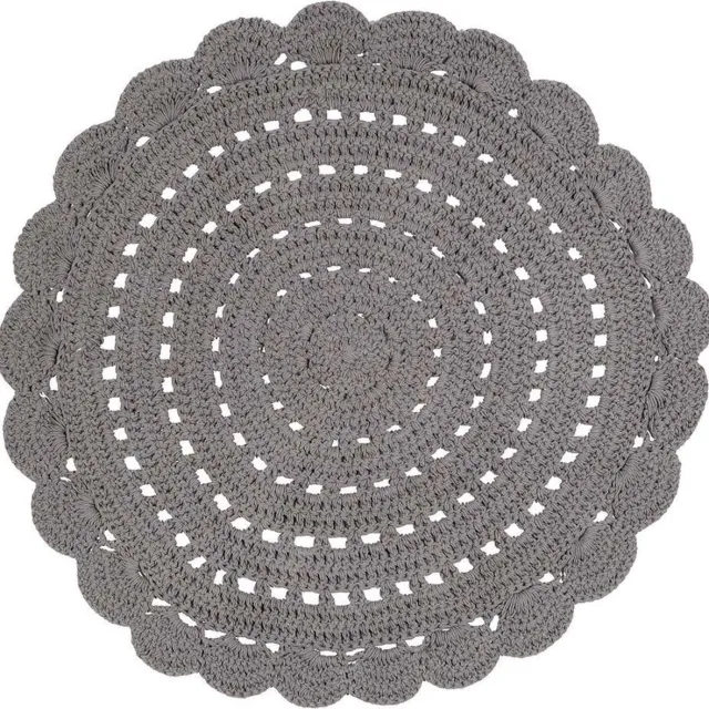 Nattiot Alma Rond Vloerkleed/Tapijt Ø 120 cm - Grijs