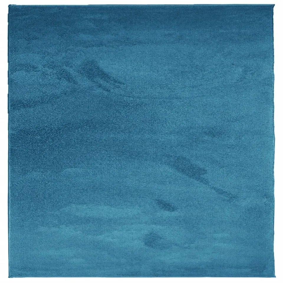 vidaXL Vloerkleed OVIEDO laagpolig 120x120 cm turquoise, foto 3