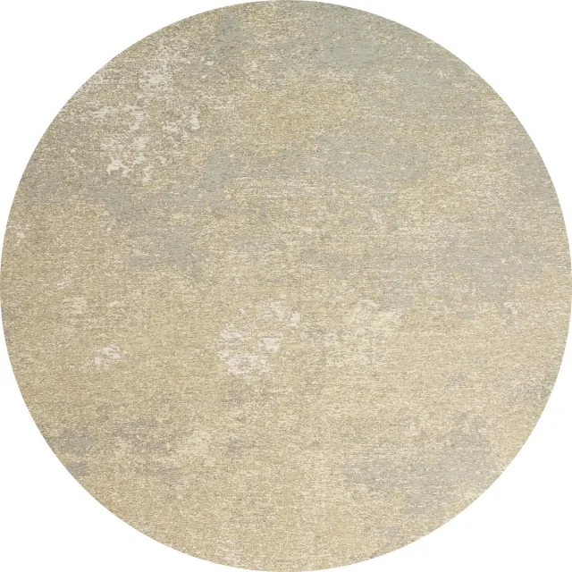 Gínore Rond Vintage vloerkleed - Grunge - Tapijten Woonkamer - Macchiato - 280 ø Lichtbeige