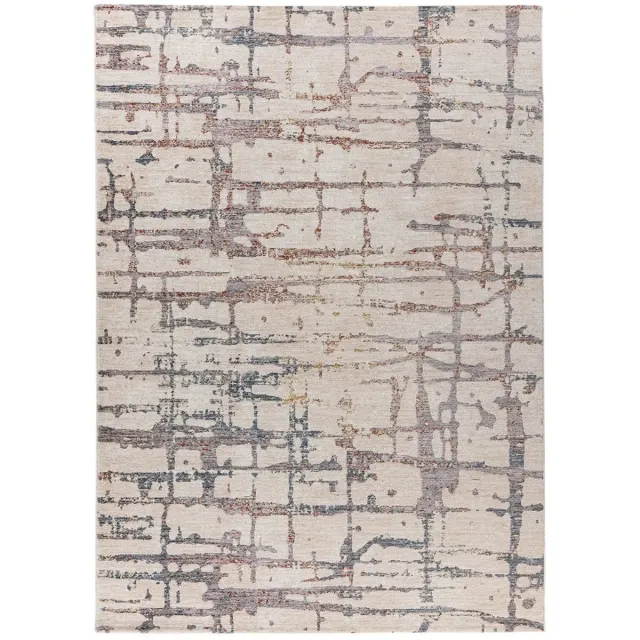 Dutch XXL Laagpolig Vloerkleed | Tapijt | Jaka | Abstract | Crème/Multi | 80x150 cm Crème / Multi