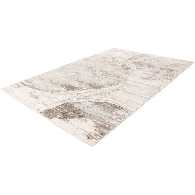Lalee Vloerkleed - Tapijt - Modern - Zilver Beige - 3D-effect - Glanzend oppervlak - Zacht en comfortabel