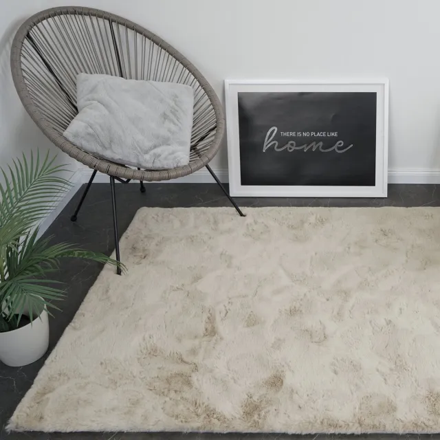 Moonay Fluffy - Hoogpolig vloerkleed - Beige - 120 x 170 cm