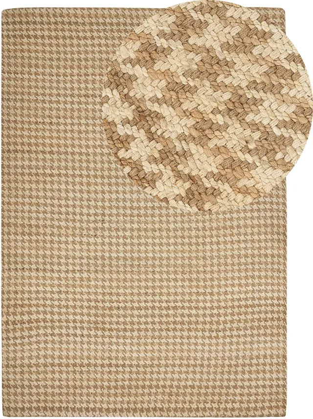 Beliani ARAPTEPE - Laagpolig vloerkleed - Beige - Jute