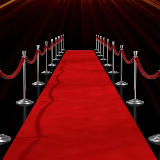 Unyqoos Rode loper voor evenementen en ceremonies, slijtvast en antislip ontwerp red