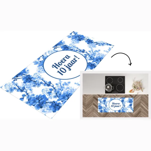 KitchenYeah Keukenloper - Loper keuken - Jubileum - 10 Jaar - Quote - Keukenloper vinyl Multicolor