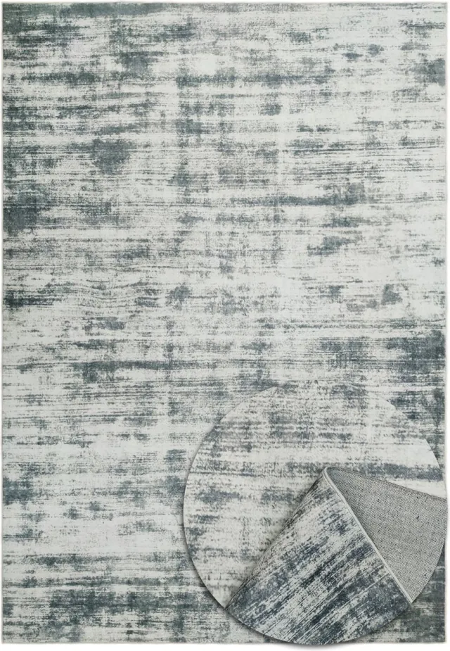 TESSO LIVING Modern Abstract Vloerkleed - Zacht - Machinewasbaar Tapijt- Antislip - Premium Polyester Vezels - Blauw - 160cm x 230cm