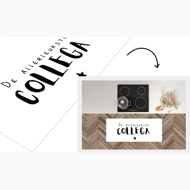 KitchenYeah Keukenloper - Loper keuken - Collega - De allerleukste collega - Quotes - Spreuken - Keukenloper vinyl Multicolor