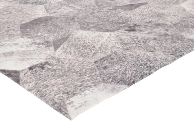 Vercai Rugs Nova Patchwork Collectie - Laagpolig Vloerkleed - Dierenhuid Tapijt voor Woonkamer - Polyester - Grijs