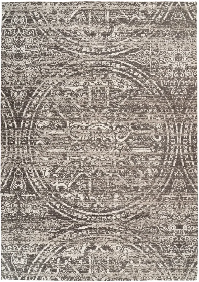Padiro elegant laagpolig vloerkleed 120 x 170 cm - donkerbeige - oosters vintage patroon - voor vloerverwarming - van polyester en katoen