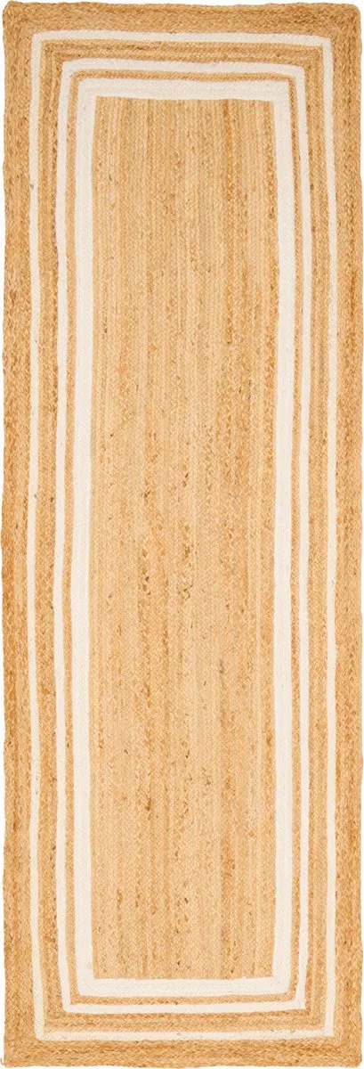 Pergamon Natuurlijke vezel vloerkleed loper handgemaakt jute Salsa Creme