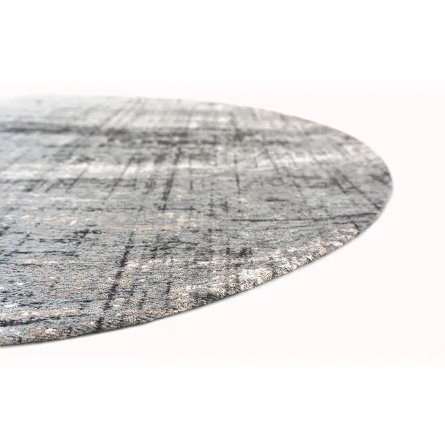 Louis de Poortere Wasbaar Binnen & Buiten Vloerkleed - 290 x 290 cm - Louis De Poortere Griff Jersey Stone - Laagpolig Tapijt - Gerecycled PET - Made in Belgium - Circulair Grijs