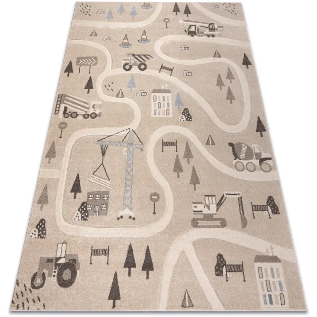 RUGSX Kleden Rugsx KIDDO tapijt 6111 crème straten, bouw voor 240x330 cm Beige