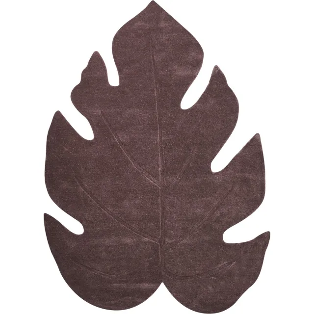 Beliani NAINITAL - Vloerkleed - Donkerbruin - Wol