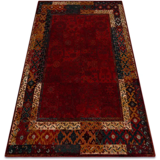 RUGSX Kleden Rugsx Tapijt OMEGA LUMENA etno, frame robijn 200x300 cm Bordeau
