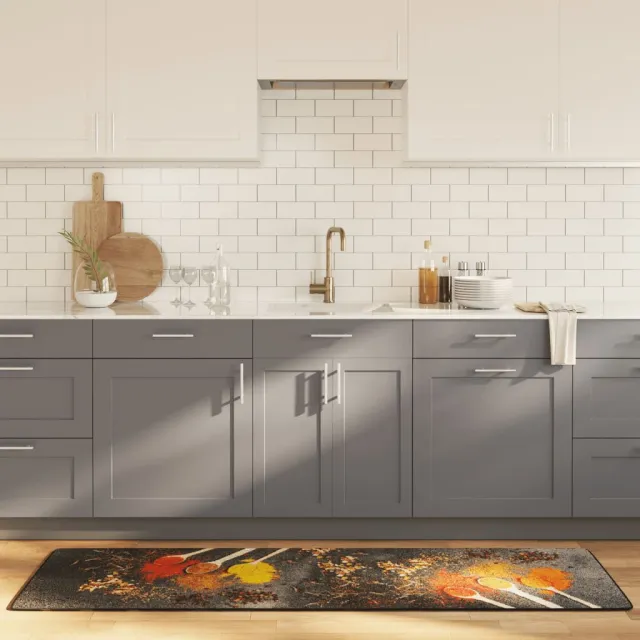 vidaXL Keukenmat wasbaar 60x180 cm meerkleurig