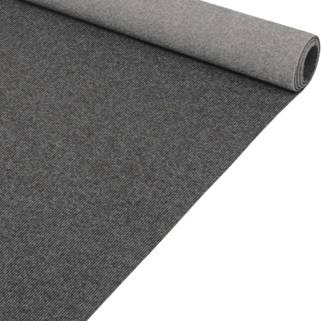 ANRO Eventtapijt Grijs 250x133cm – Beurstapijt Loper Messeloper Bruiloftsloper Antislip Op Maat
