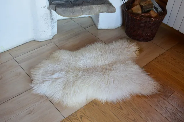 Tannery Sheepskin Kalskór Luxe IJslandse Schapenvacht - Natuurlijk Wit, Krullend Haar