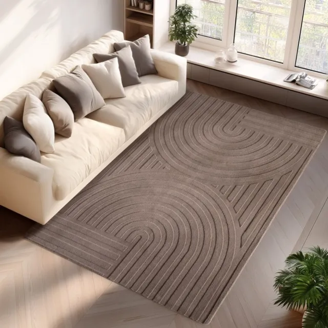 TapisTrend Designer tapijt Beige 240x340 cm Binnenkleed, 3D-stijl, voor woonkamer en slaapkamer, comfortabel, modern design