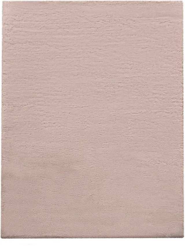 TT Home Hoogpolig tapijt slaapkamer imitatiebont pluizig konijnenbont imitatie beige Rechthoek